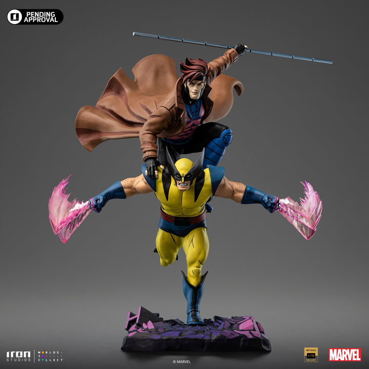 Iron Studios Marvel X-Men '97 Gambit and Wolverine 1/10 Deluxe Art Scale Limited Edition Statue