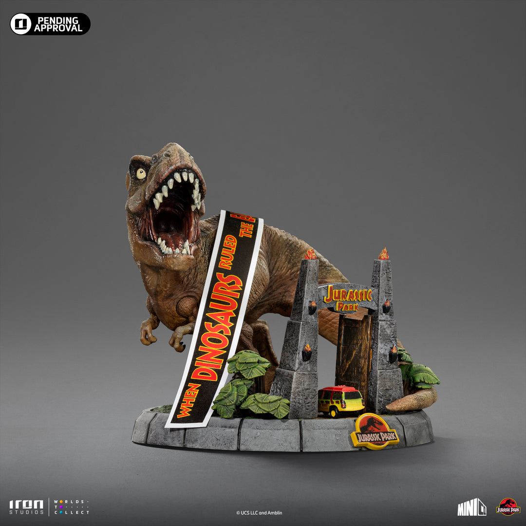 Iron Studios Jurassic Park MiniCo 30th Anniversary Deluxe T-Rex Figure : Release Date ETA AUGUST