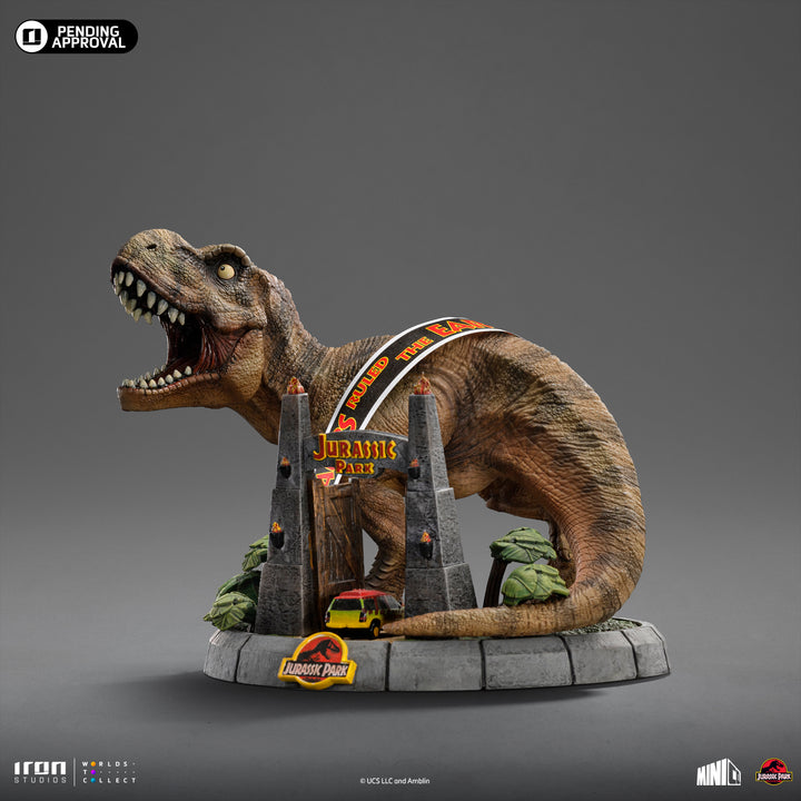 Iron Studios Jurassic Park MiniCo 30th Anniversary Deluxe T-Rex Figure : Release Date ETA AUGUST