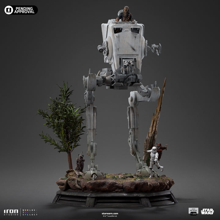 Iron Studios Star Wars Return of the Jedi AT-ST and Chewbacca 1/20 Demi Art Scale Limited Edition Statue