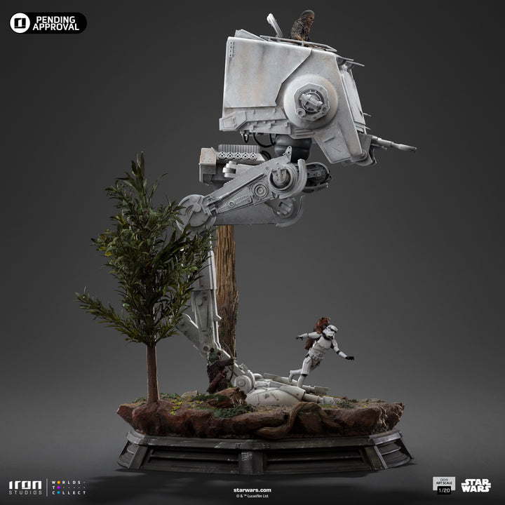 Iron Studios Star Wars Return of the Jedi AT-ST and Chewbacca 1/20 Demi Art Scale Limited Edition Statue