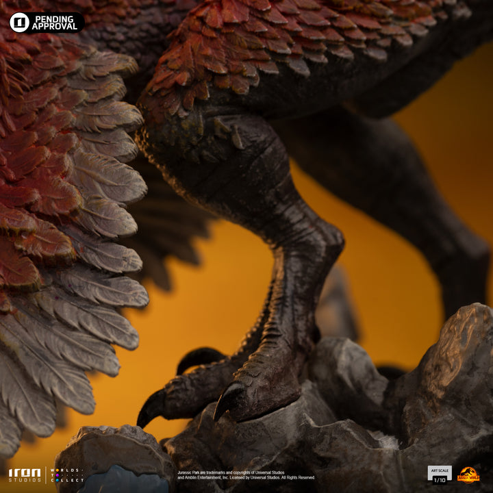 Iron Studios Jurassic World Dominion Pyroraptor 1/10 Art Scale Limited Edition Statue