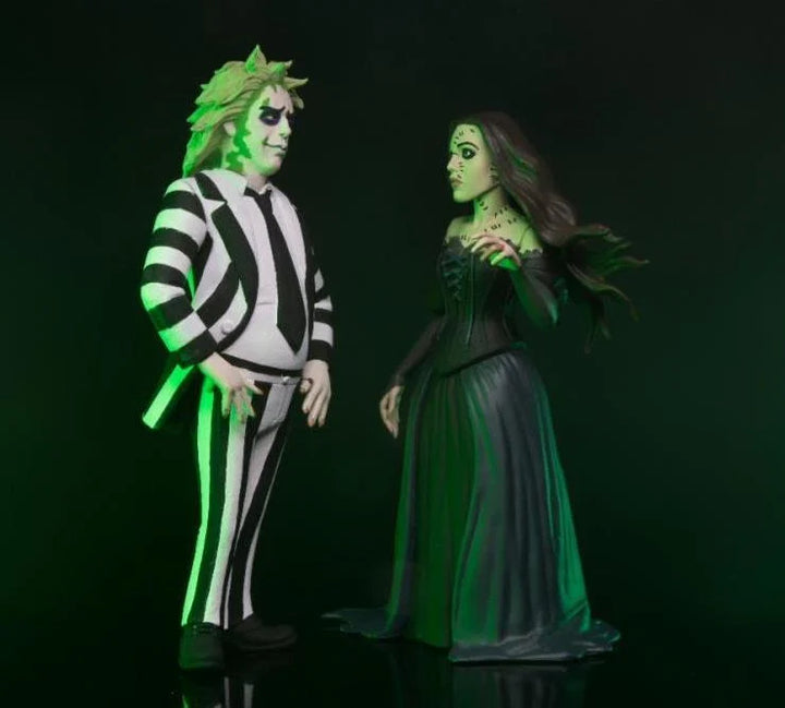 NECA Beeltejuice Beetlejuice Toony Terrors Beetlejuice and Delores Two-Pack Figures