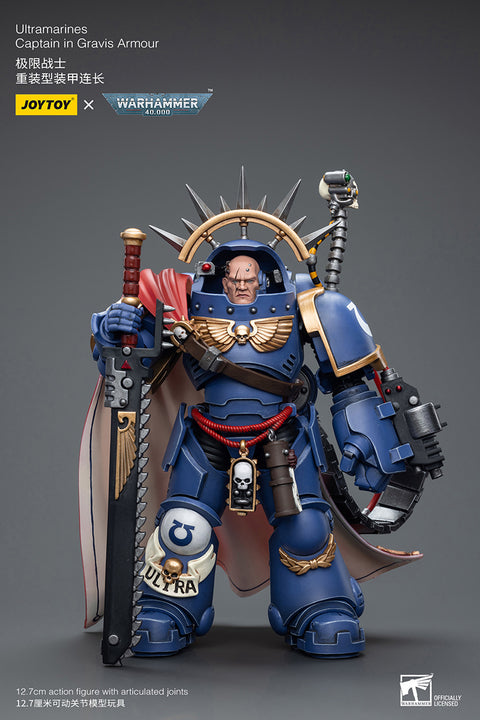 Warhammer 40K 1/18 Scale Ultramarines Captain in Gravis Armour