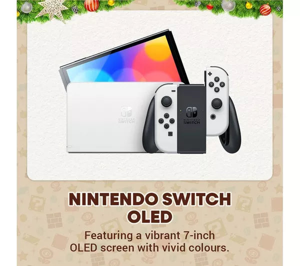 Nintendo Switch OLED Bundle with Mario Kart 8 Deluxe & FREE 12-Month Online Membership