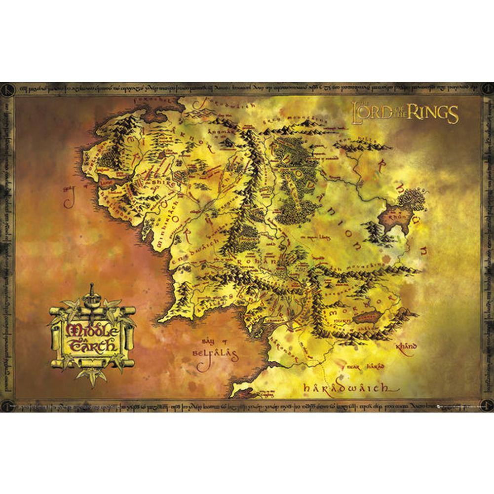 The Lord Of The Rings Poster Map