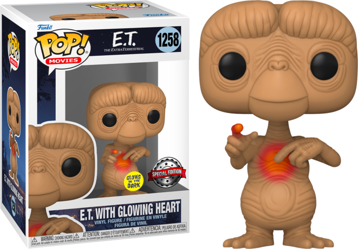 E.T. with Glowing Heart 40th Anniversary Glow In The Dark Funko Pop! Vinyl Figure