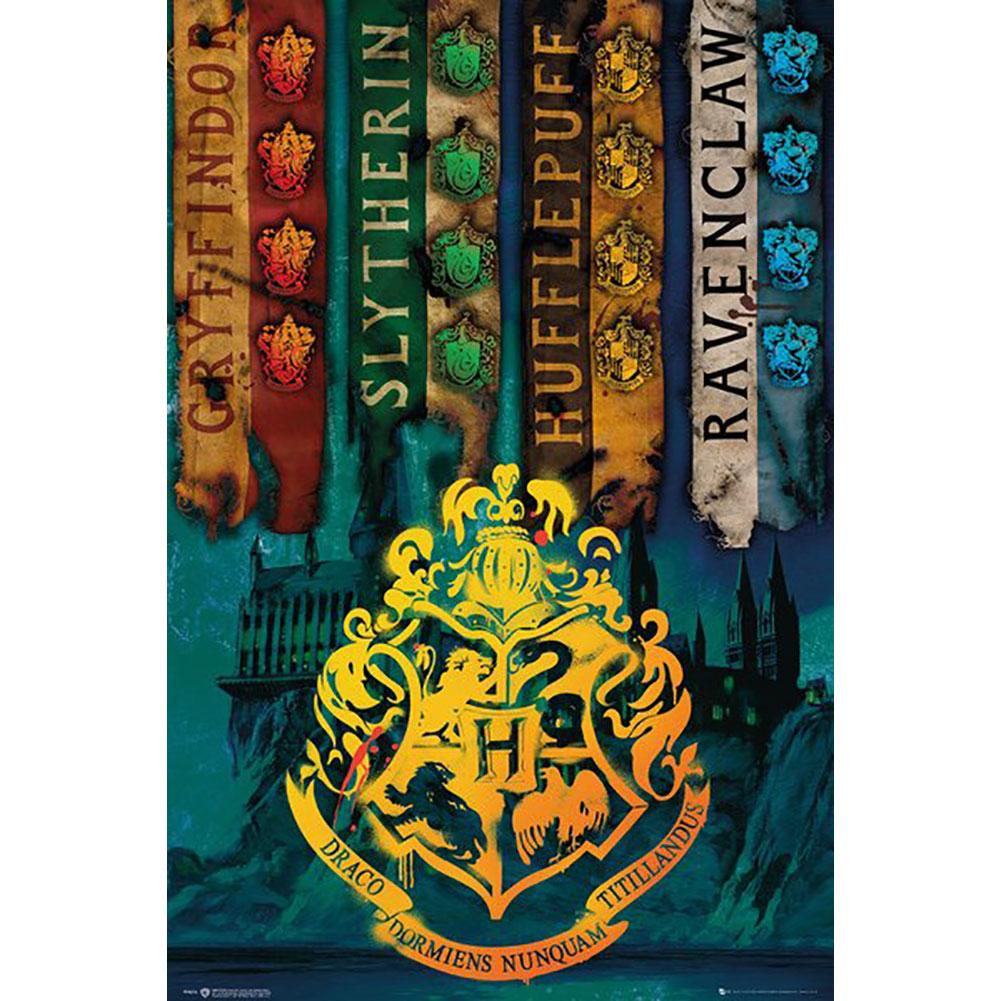 Harry Potter Poster House Flags