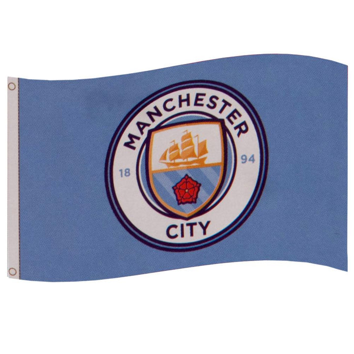 Manchester City FC Crest Flag