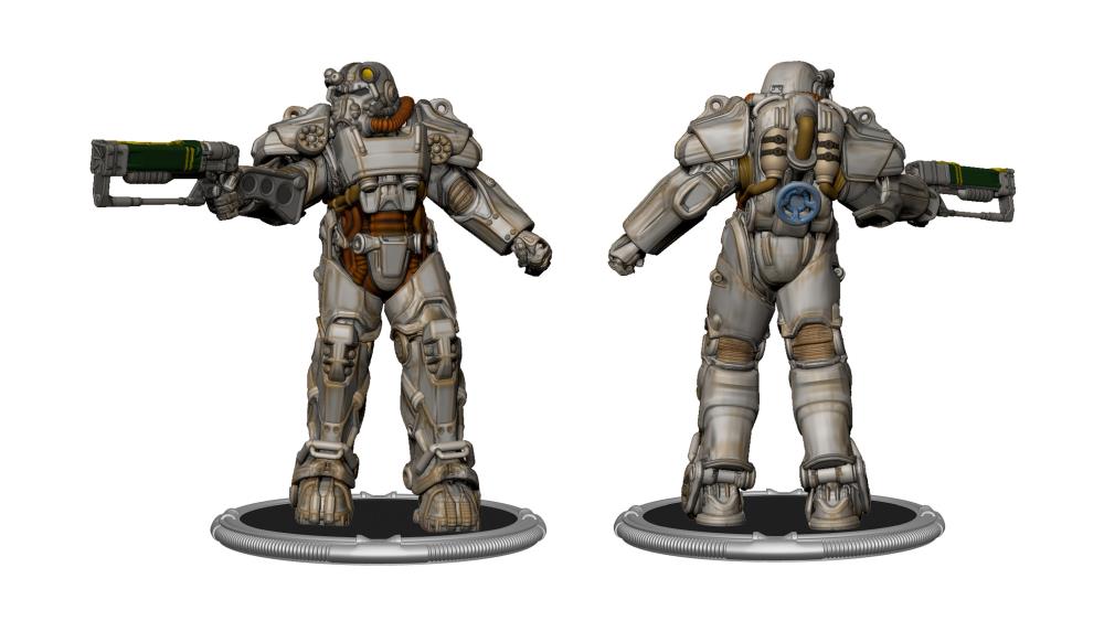 Fallout T-60 & Vault Boy (Power) Mini Figure Set