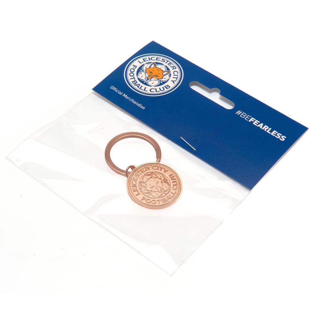 Leicester City FC Rose Gold Crest Keyring