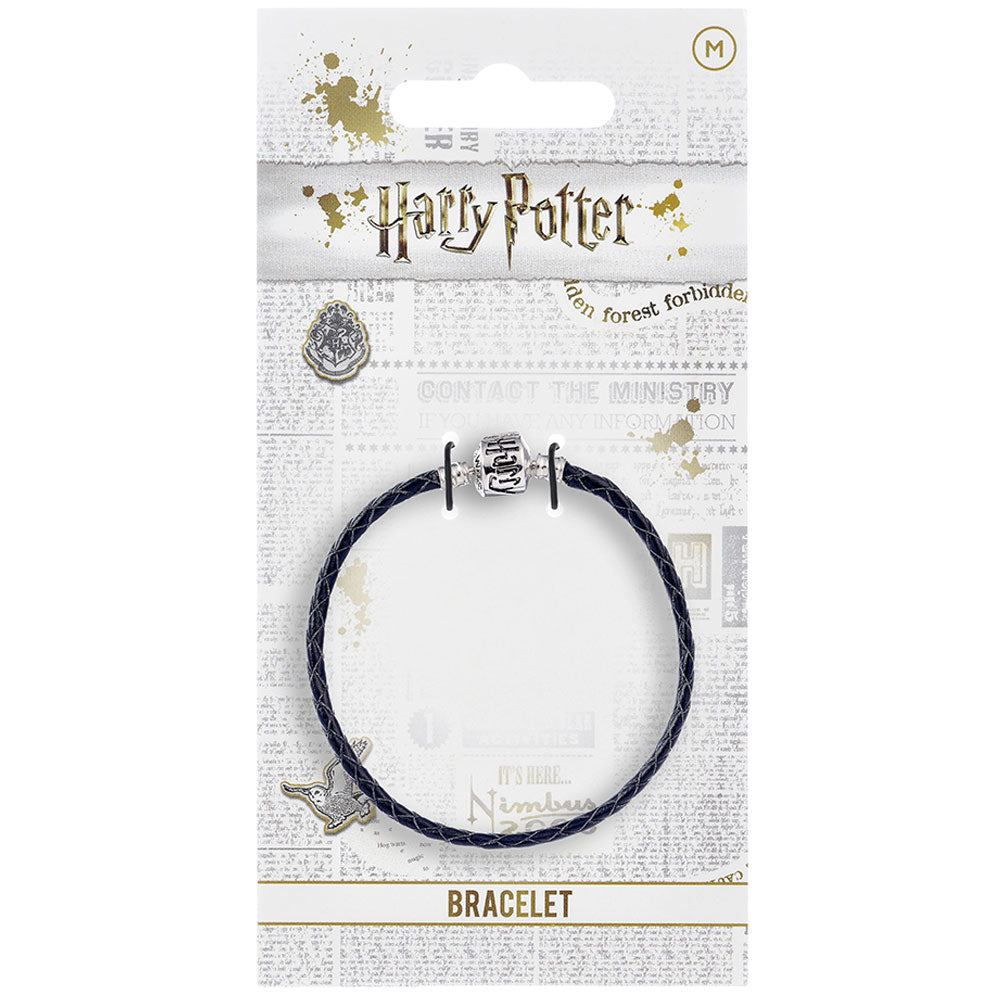 Harry Potter Leather Charm Bracelet Black XS