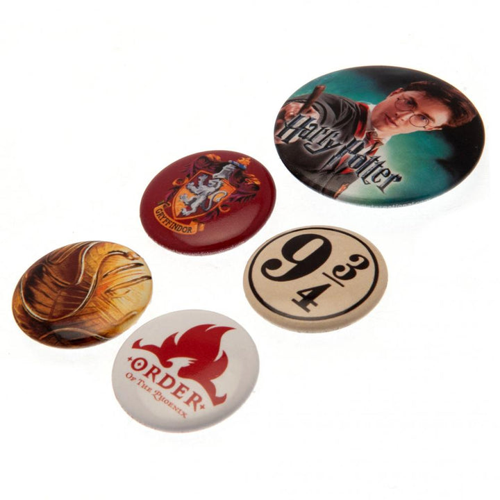 Harry Potter Button Badge Set Golden Snitch