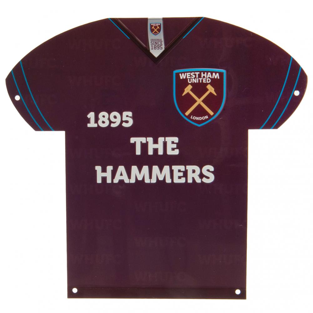 West Ham United FC Metal Shirt Sign