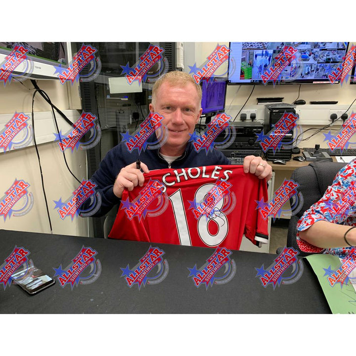 Manchester United Paul Scholes Signed Shirt (Framed)