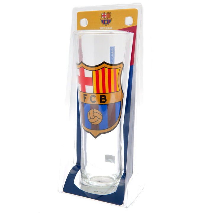 FC Barcelona Colour Crest Tall Beer Glass