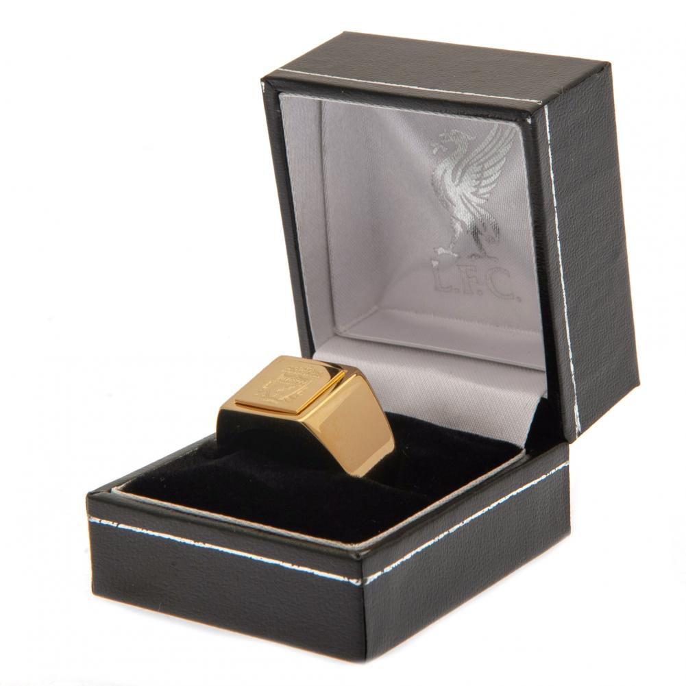 Liverpool FC Gold Plated Signet Ring Small