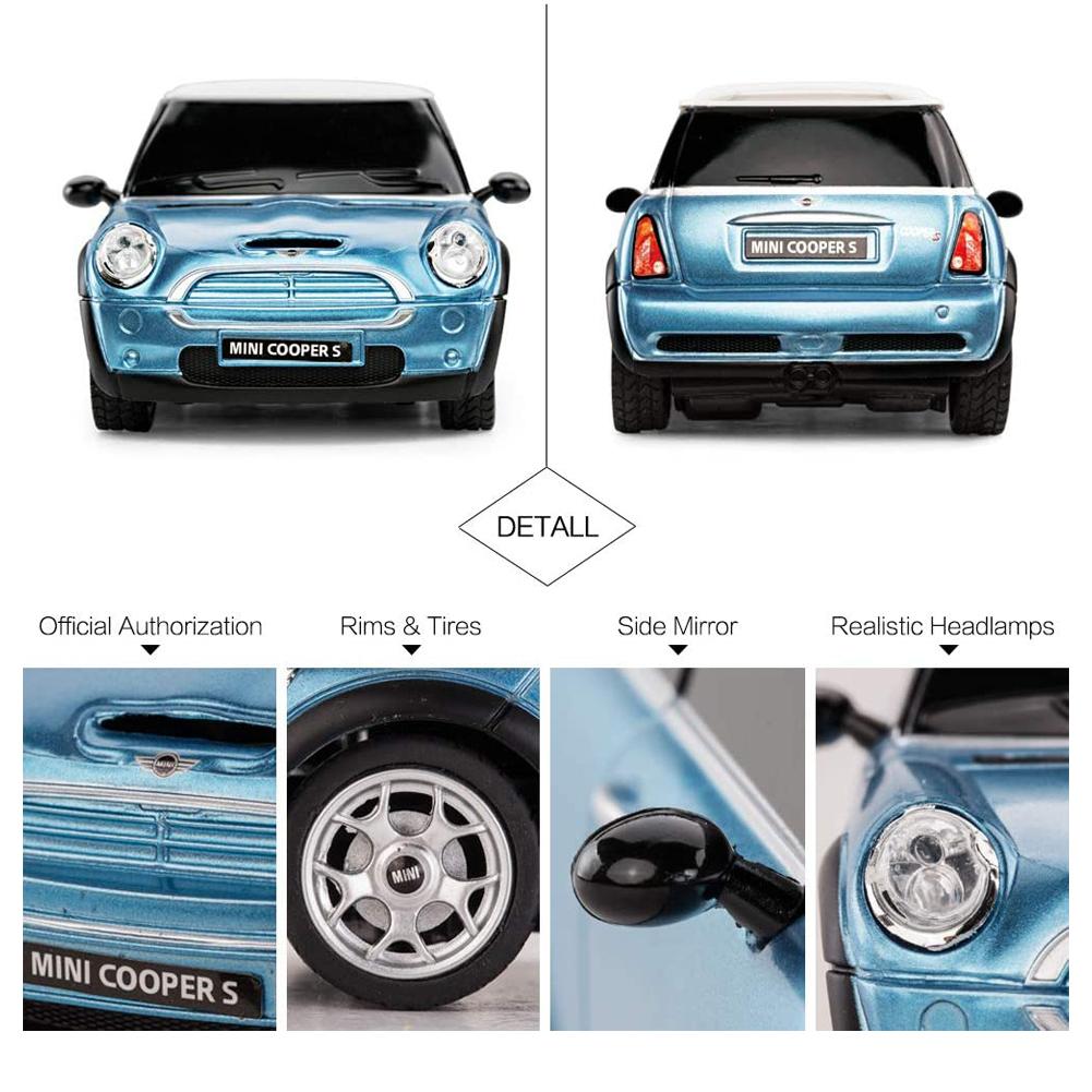 Mini Cooper S Radio Controlled Car 1:24 Scale Blue