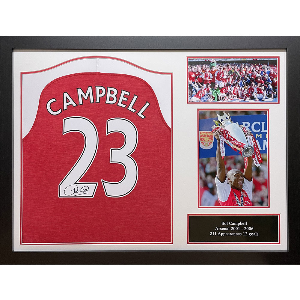 Arsenal FC Sol Campbell Signed Shirt (Framed)
