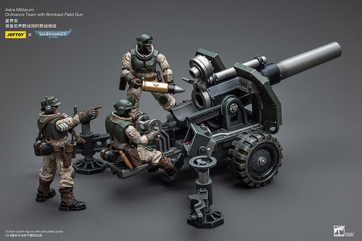 Warhammer 40K 1/18 Scale Astra Militarum Ordnance Team with Bombast Field Gun