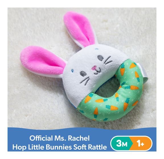 Ms Rachel Hop Little Bunnies Soft Rattle