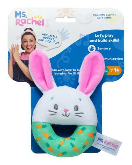 Ms Rachel Hop Little Bunnies Soft Rattle