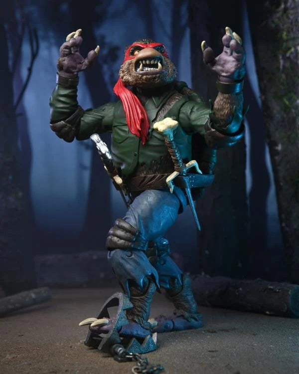 NECA Universal Monsters x Teenage Mutant Ninja Turtles Ultimate Raphael As Wolfman 7" Action Figure