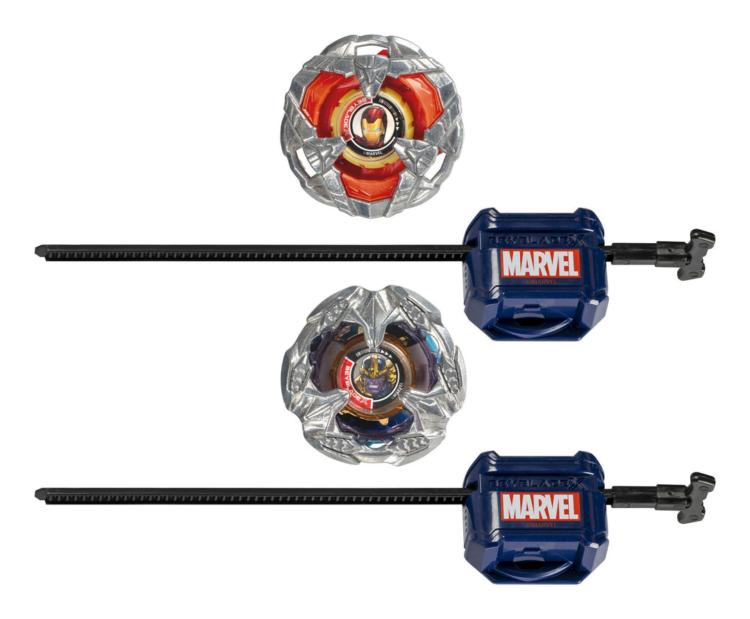 Beyblade X &  Marvel Collab: Iron Man 4-80B vs Thanos 4-60B