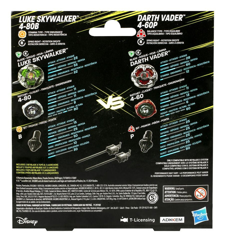 Beyblade X & Star Wars Collab: Luke Skywalker 4-80B vs Darth Vader 4-60B