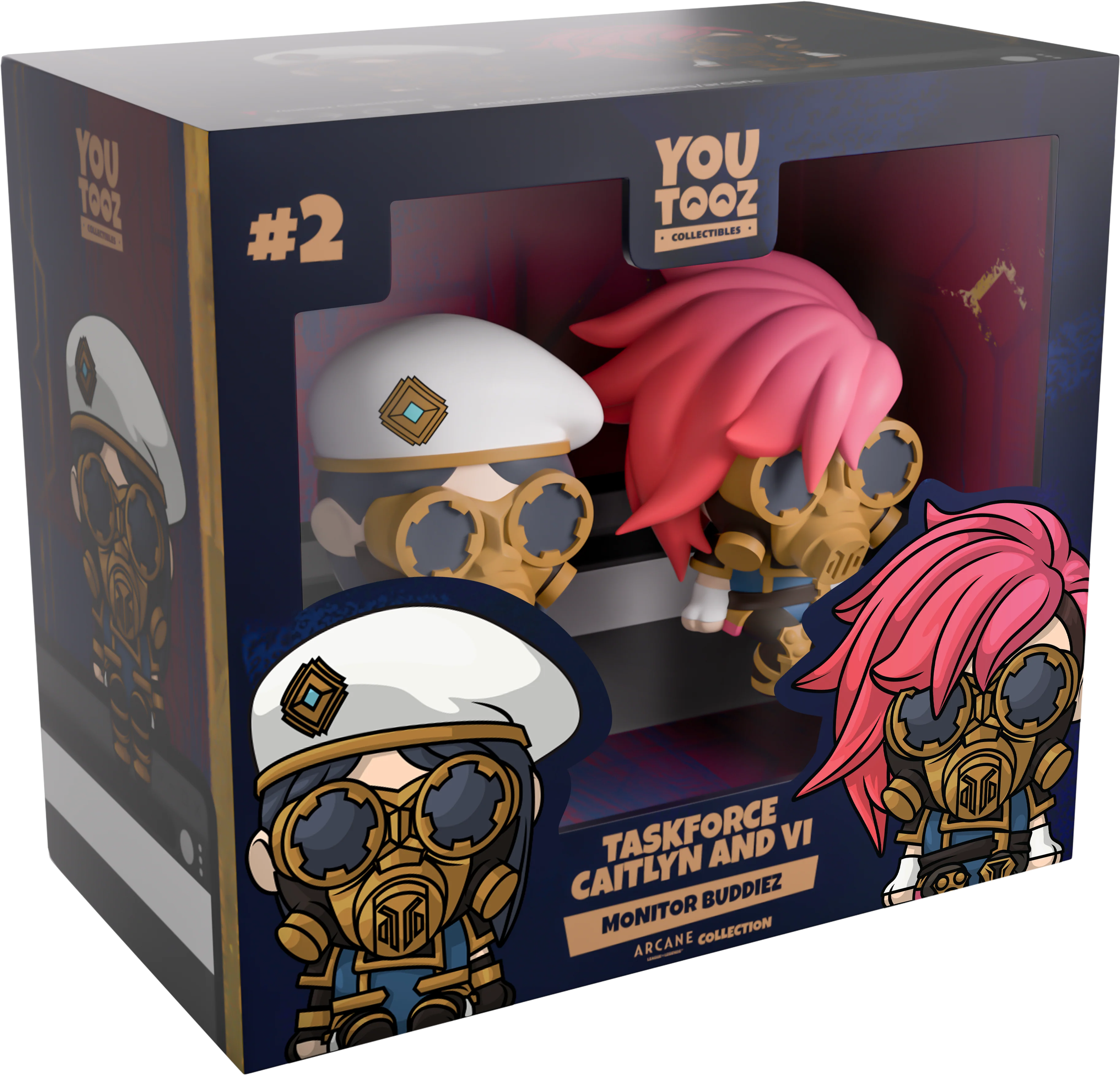 Youtooz Arcane Taskforce Caitlyn & Vi Monitor Buddiez Figures