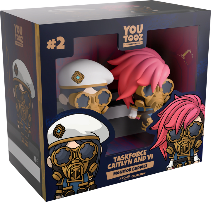 Youtooz Arcane Taskforce Caitlyn & Vi Monitor Buddiez Figures