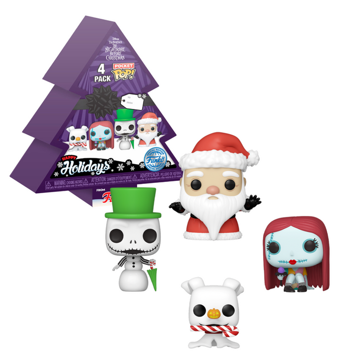 The Nightmare Before Christmas Tree Holiday Pocket POP! 4-Pack Set