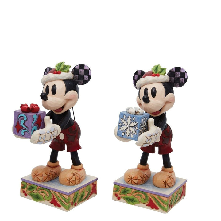 Official Disney Traditions Jim Shore Secret Santa (Mickey Mouse Gift Figurine)