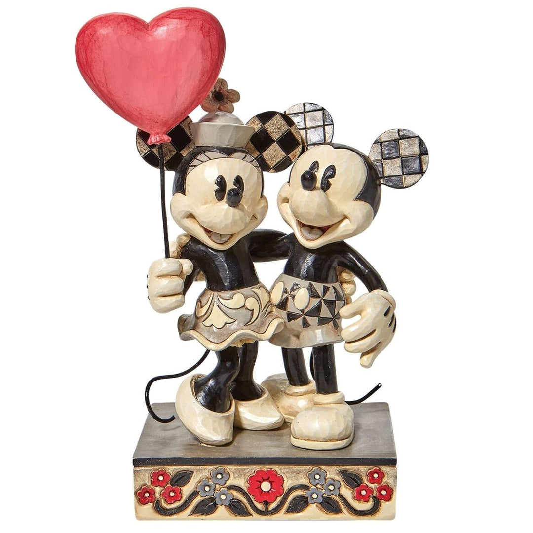 Official Disney Traditions Jim Shore Love is in the Air (Mickey and Minnie Heart Figurine)