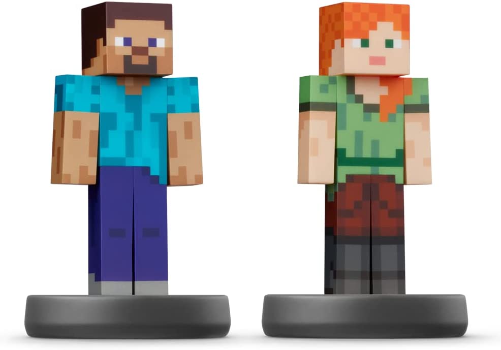 Nintendo Amiibo Character 2 Pack - Minecraft Steve & Alex (Super Smash Bros. Collection)