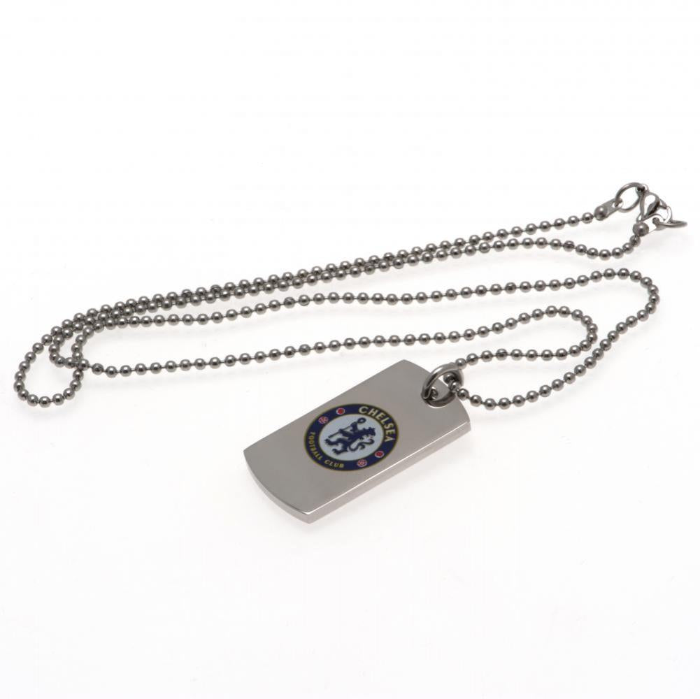 Chelsea FC Colour Crest Dog Tag & Chain