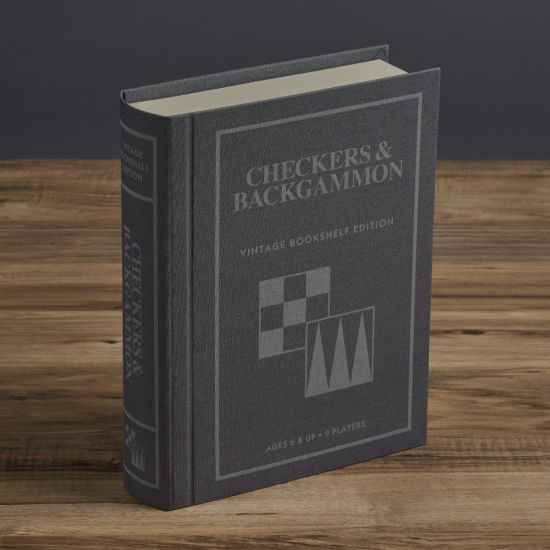 Checkers & Backgammon Vintage Bookshelf Edition