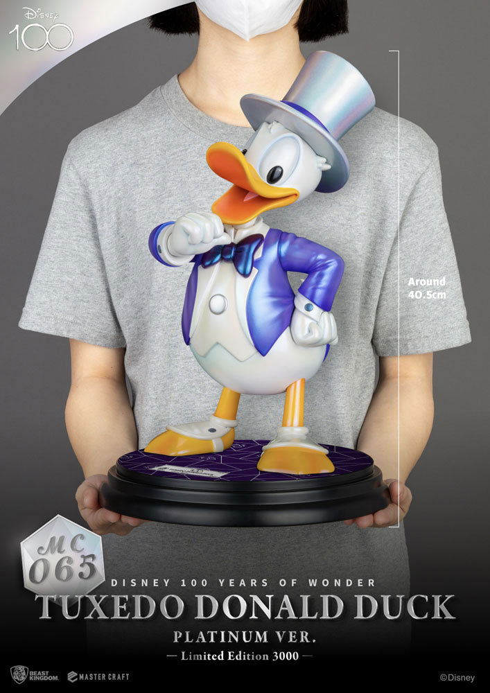 Beast Kingdom Disney 100 Years of Wonder Master Craft Tuxedo Donald Duck (Platinum Ver.) 1/4 Scale Limited Edition Master Craft Statue - Infinity Collectables  - #tag1#