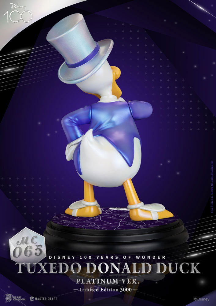 Beast Kingdom Disney 100 Years of Wonder Master Craft Tuxedo Donald Duck (Platinum Ver.) 1/4 Scale Limited Edition Master Craft Statue - Infinity Collectables  - #tag1#