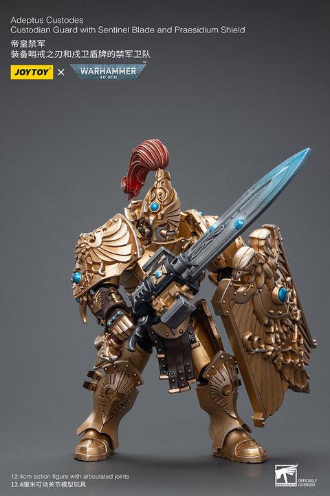 Warhammer 40K 1/18 Scale Adeptus Custodes Custodian Guard with Sentinel Blade and Praesidium Shield