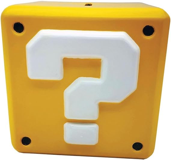 Super Mario Question Mark Block Shaped Money Bank