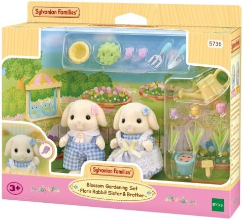 Sylvanian Families Blossom Gardening Set Flora Rabbit Sister & Brother