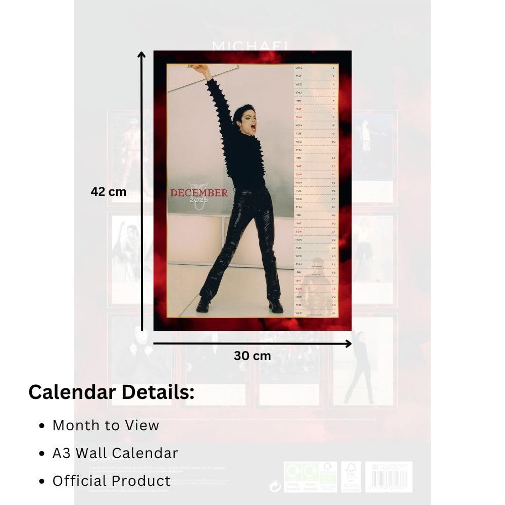 Michael Jackson A3 2025 Calendar