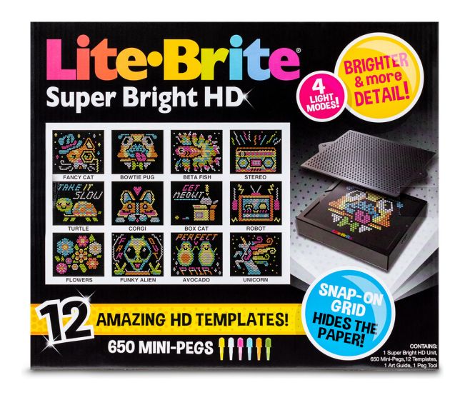 Lite-Brite Super Bright HD Retro Light-Up Screen