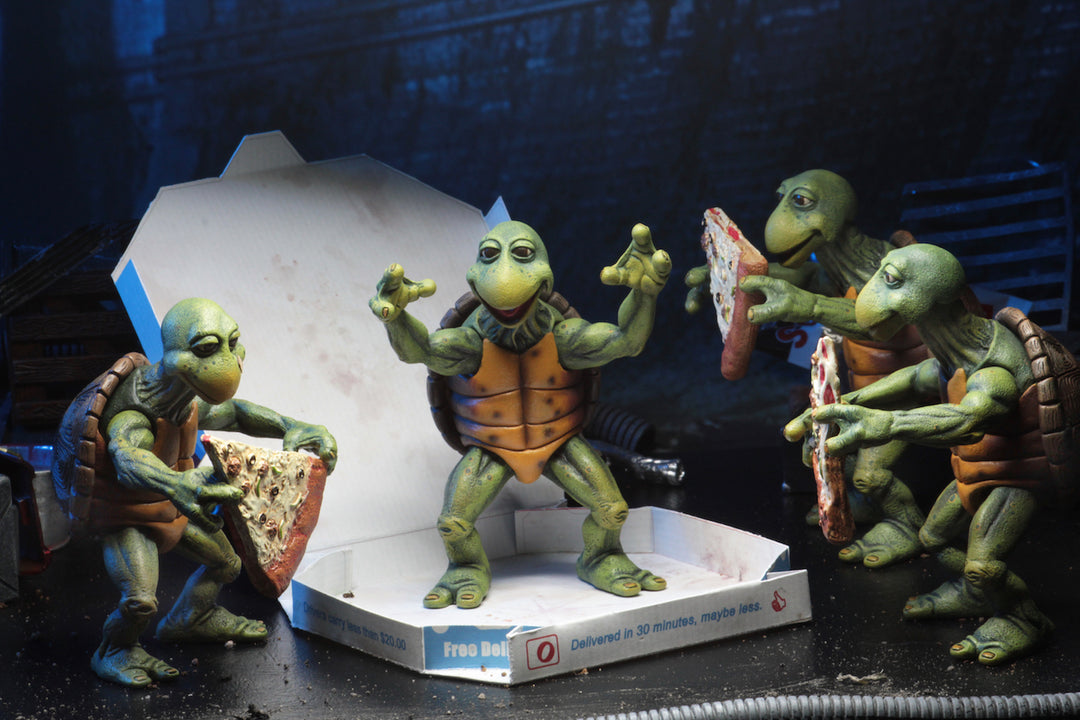 NECA Teenage Mutant Ninja Turtles (1990 Movie) Baby Turtles 1/4 Scale Figure & Accessories Set