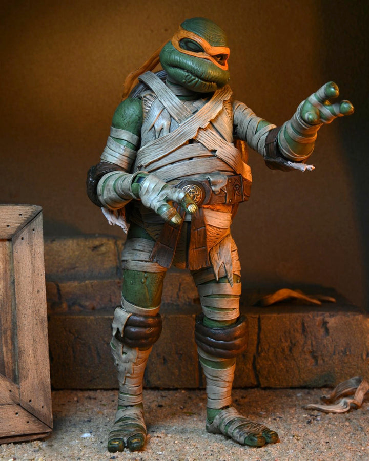 TMNT / Universal Michelangelo As The Mummy Ultimate 7 Inch Scale Action Figure Universal Monsters X Teenage Mutant Ninja Turtle