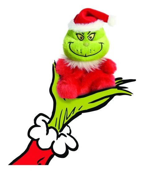 Dr Seuss Santa Grinch Palm Pal 5" Plush