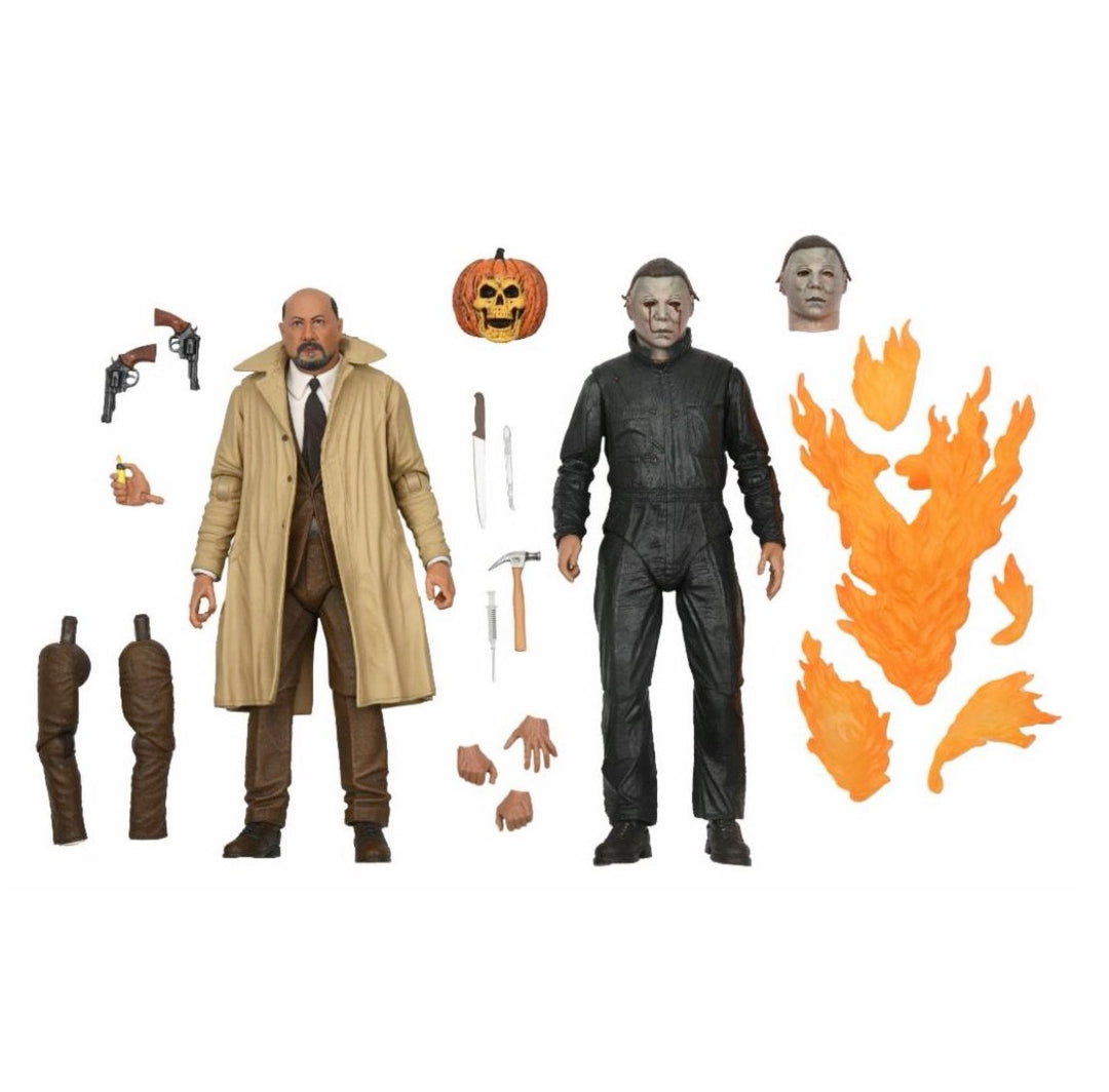 Halloween 2 Michael Myers And Dr Loomis Ultimate 2 Pack 7" Scale Action Figure