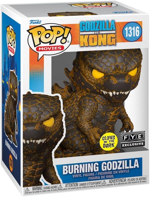 Burning Godzilla Glow-in-the-Dark Godzilla Vs Kong Movie Funko POP! Vinyl Figure