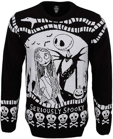 Official Nightmare Before Christmas Symbols Knitted Unisex Christmas Jumper